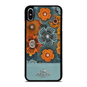 COACH NEW YORK BLUE TEA ROSE iPhone XS Max Case Cover