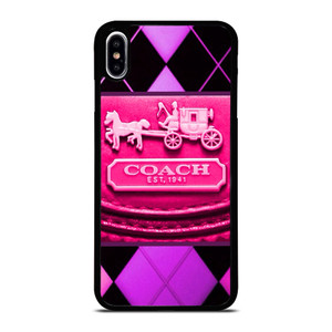 COACH NEW YORK PURPLE PINK LOGO iPhone XS Max Case Cover COACH NEW YORK PURPLE PINK LOGO iPhone XS Max Case Cover