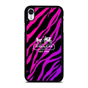 COACH NEW YORK BLACK VIOLET iPhone XR Case Cover
