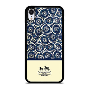 COACH NEW YORK BLUE FLORAL BATIK iPhone XR Case Cover