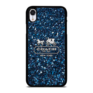 COACH NEW YORK BLUE STONE iPhone XR Case Cover COACH NEW YORK BLUE STONE iPhone XR Case Cover