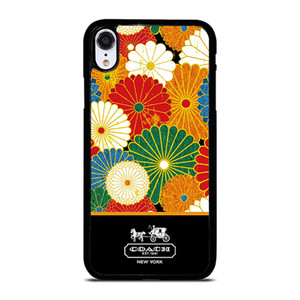 COACH NEW YORK COLORFUL FLORAL LOGO iPhone XR Case Cover COACH NEW YORK COLORFUL FLORAL LOGO iPhone XR Case Cover