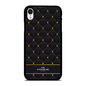 COACH NEW YORK GOLD PATTERN iPhone XR Case Cover COACH NEW YORK GOLD PATTERN iPhone XR Case Cover