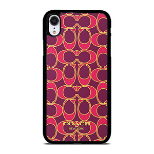 COACH NEW YORK PINK GOLD iPhone XR Case Cover