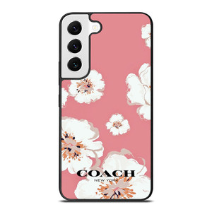 COACH NEW YORK PINK FLOWER Samsung Galaxy S22 Case Cover