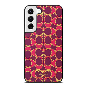COACH NEW YORK PINK GOLD Samsung Galaxy S22 Case Cover COACH NEW YORK PINK GOLD Samsung Galaxy S22 Case Cover