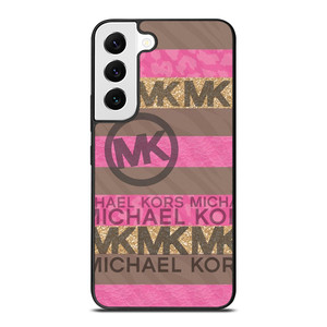 MICHAEL KORS PINK STRIP LOGO Samsung Galaxy S22 Case Cover
