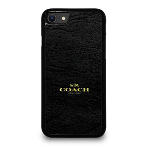 COACH LOGO TEXTURE BLACK iPhone SE 2020 Case Cover