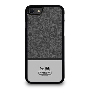 COACH NEW YORK GREY BATIK iPhone SE 2020 Case Cover