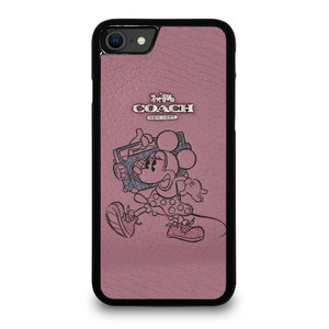 COACH NEW YORK PINK MICKEY MOUSE iPhone SE 2020 Case Cover