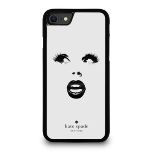 KATE SPADE BLACK WHITE FACE iPhone SE 2020 Case Cover