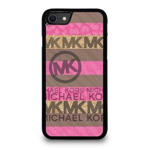 MICHAEL KORS PINK STRIP LOGO iPhone SE 2020 Case Cover
