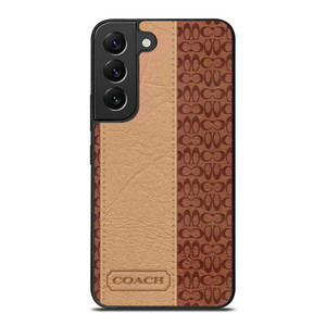 COACH NEW YORK BROWN LEATHER Samsung Galaxy S22 Plus Case Cover