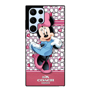 COACH MINNIE MOUSE PINK PATTERN Samsung Galaxy S22 Ultra Case Cover