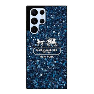 COACH NEW YORK BLUE STONE Samsung Galaxy S22 Ultra Case Cover