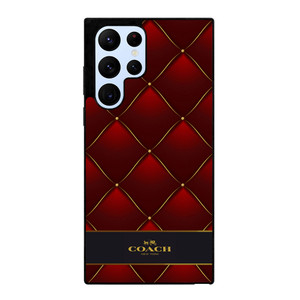 COACH NEW YORK RED GOLD Samsung Galaxy S22 Ultra Case Cover COACH NEW YORK RED GOLD Samsung Galaxy S22 Ultra Case Cover
