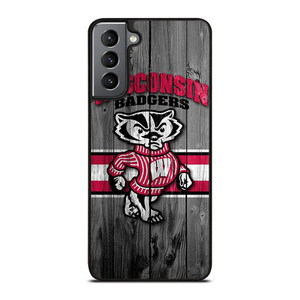 WISCONSIN BADGER WOODEN LOGO Samsung Galaxy S21 Plus Case Cover