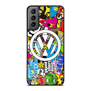VW STICKER BOMB LOGO Samsung Galaxy S21 Plus Case Cover