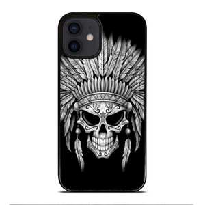 INDIAN FEATHER SKULL iPhone 12 Mini Case Cover INDIAN FEATHER SKULL iPhone 12 Mini Case Cover
