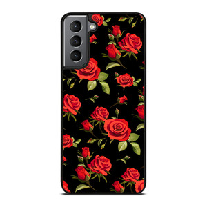 SEAMLESS RED ROSE PATTERN Samsung Galaxy S21 Plus Case Cover SEAMLESS RED ROSE PATTERN Samsung Galaxy S21 Plus Case Cover