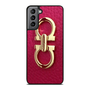 SALVATORE FERRAGAMO LOGO MAGENTA Samsung Galaxy S21 Plus Case Cover