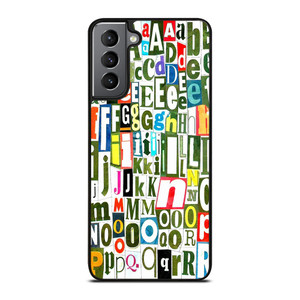 RETRO ALPHABET GREEN COLLAGE Samsung Galaxy S21 Plus Case Cover
