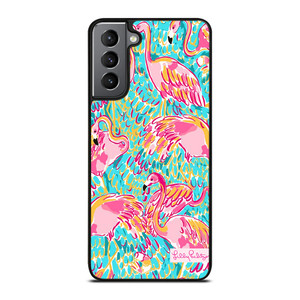 PATTERN LILLY PULITZER FLAMINGO Samsung Galaxy S21 Plus Case Cover