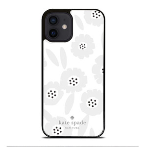 KATE SPADE GREY FLOWER iPhone 12 Mini Case Cover KATE SPADE GREY FLOWER iPhone 12 Mini Case Cover