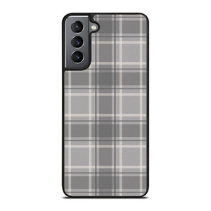 GREY TARTAN PLAID PATTERN Samsung Galaxy S21 Plus Case Cover