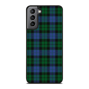 GREEN BLUE TARTAN PLAID PATTERN Samsung Galaxy S21 Plus Case Cover