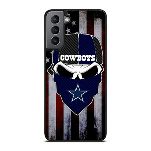 DALLAS COWBOYS SKULL USA FLAG Samsung Galaxy S21 Plus Case Cover