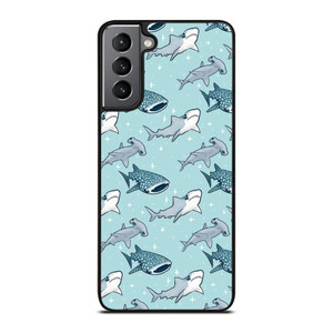 CUTE SHARK PATTERN Samsung Galaxy S21 Plus Case Cover