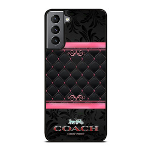 COACH NEW YORK PINK BLACK Samsung Galaxy S21 Plus Case Cover