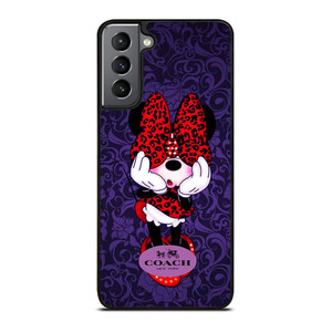 COACH MINNIE MOUSE PURPLE Samsung Galaxy S21 Plus Case Cover