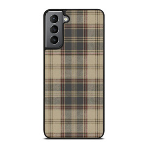 BROWN TARTAN PLAID PATTERN Samsung Galaxy S21 Plus Case Cover