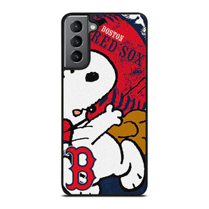BOSTON RED SOX BASEBALL SNOOPY Samsung Galaxy S21 Plus Case Cover
