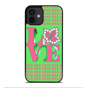 LOVE AKA PINK AND GREEN iPhone 12 Mini Case Cover LOVE AKA PINK AND GREEN iPhone 12 Mini Case Cover