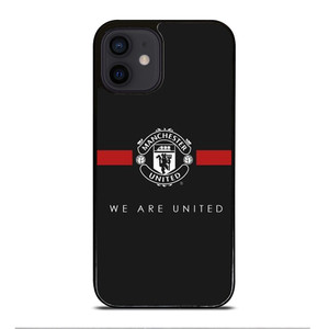 MANCHESTER UNITED BLACK iPhone 12 Mini Case Cover MANCHESTER UNITED BLACK iPhone 12 Mini Case Cover