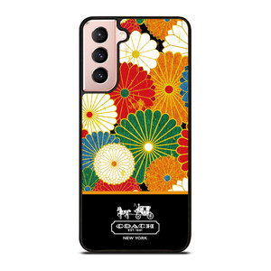 COACH NEW YORK COLORFUL FLORAL LOGO Samsung Galaxy S21 Case Cover