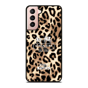 COACH NEW YORK PINK NATION LEPOARD Samsung Galaxy S21 Case Cover
