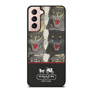 COACH NEW YORK TIGER FACE PATTERN Samsung Galaxy S21 Case Cover