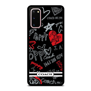 COACH NEW YORK POPPY BLACK Samsung Galaxy S20 Case Cover