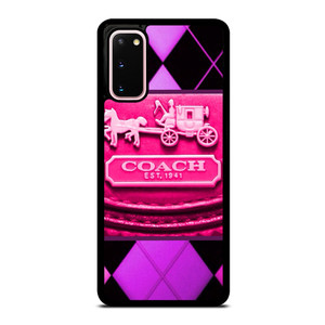 COACH NEW YORK PURPLE PINK LOGO Samsung Galaxy S20 Case Cover