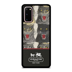 COACH NEW YORK TIGER FACE PATTERN Samsung Galaxy S20 Case Cover