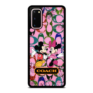 COACH PINK FLOWER MICKEY MINNIE Samsung Galaxy S20 Case Cover