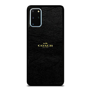 COACH NEW YORK BLACK LEATHER Samsung Galaxy S20 Plus Case Cover