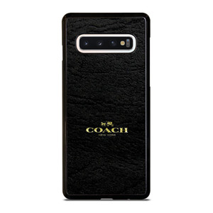 COACH LOGO TEXTURE BLACK Samsung Galaxy S10 Case Cover COACH LOGO TEXTURE BLACK Samsung Galaxy S10 Case Cover