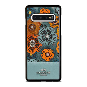 COACH NEW YORK BLUE TEA ROSE Samsung Galaxy S10 Case Cover COACH NEW YORK BLUE TEA ROSE Samsung Galaxy S10 Case Cover
