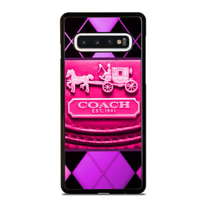 COACH NEW YORK PURPLE PINK LOGO Samsung Galaxy S10 Case Cover COACH NEW YORK PURPLE PINK LOGO Samsung Galaxy S10 Case Cover