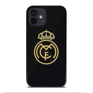 REAL MADRID CF LOGO BLACK iPhone 12 Mini Case Cover REAL MADRID CF LOGO BLACK iPhone 12 Mini Case Cover